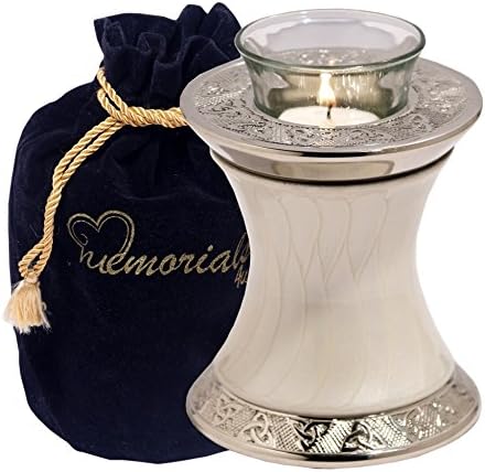 Baroque Pearl Tealight Urn with Trinity Band