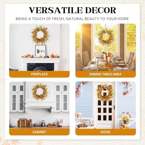 Hometrance Fall Harvest Wreath for Front Door