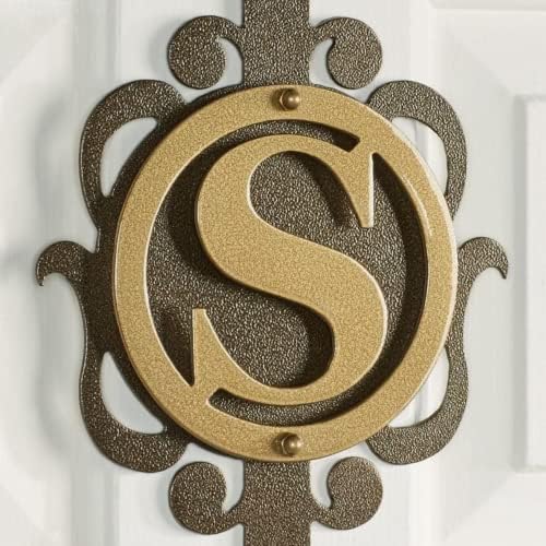 Touch of Class Overture Metal Monogram Wreath Hanger Gold Bronze