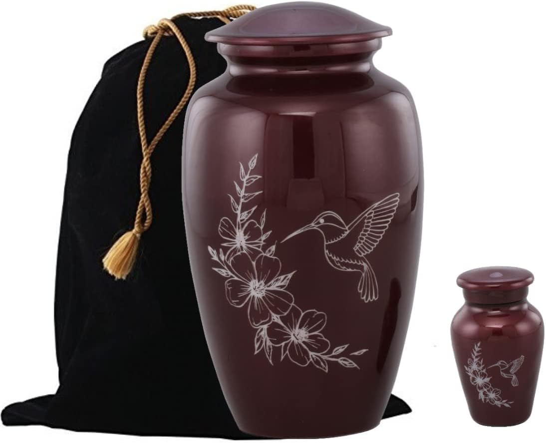Artistic Hummingbird Cremation Urn - Handcrafted Durable Affordable
