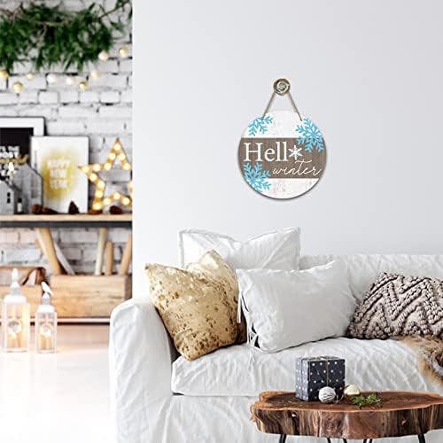 Deroro Hello Winter Front Door Sign Decor