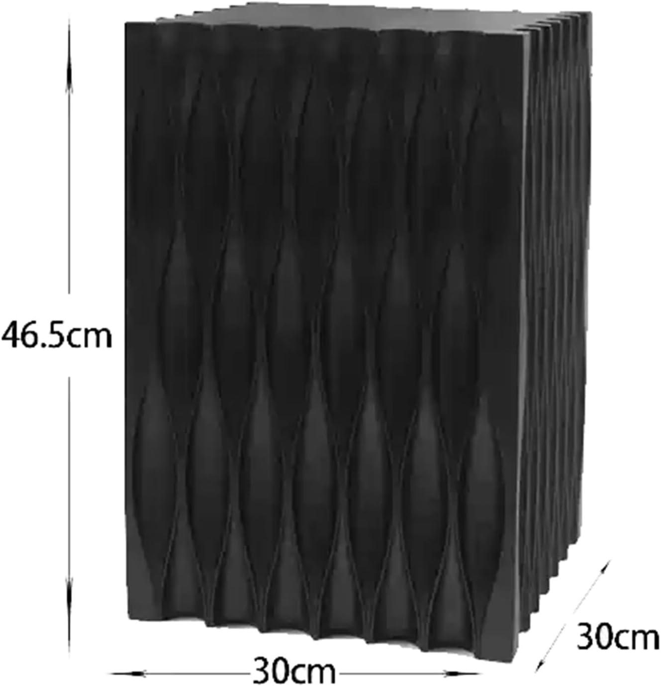 Square Pedestal Display Stand for Events Black 30x30x465cm