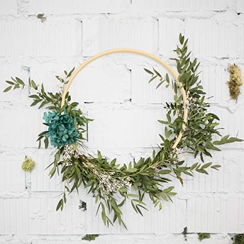 Worown 12 Inch Bamboo Hoops 2 Pack for Wreaths and Crafts