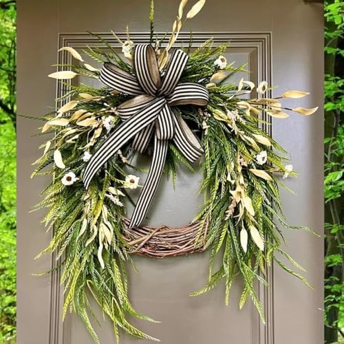 Artificial Summer Wreath with Tulips and Greenery