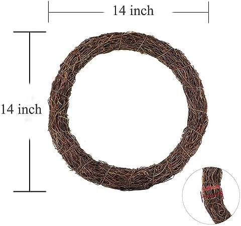 Natural Grapevine Wreath Base 14 Inch 2 Pack