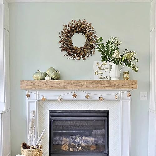TEMPUS 20 Inch Artificial Coffee-Colored Fall Wreath