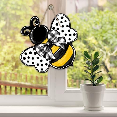 Deroro Bumble Bee Front Door Wreath Decor