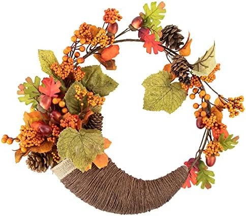 Northlight 20 Inch Autumn Decor Cornucopia Wreath