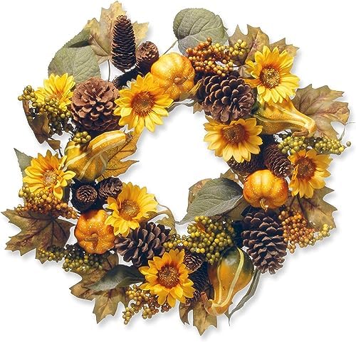 National Tree Company Artificial Autumn Wreath 22 in