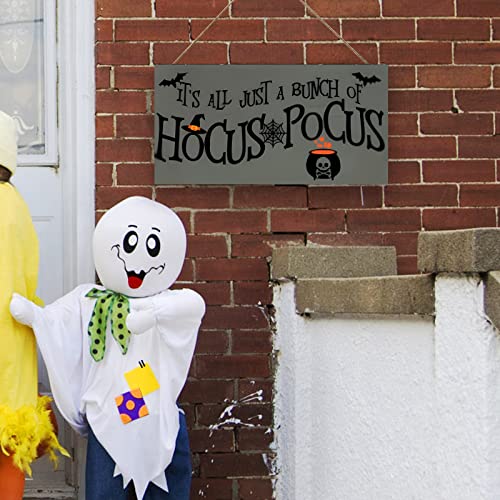 Halloween Wood Door Hanging Sign 114x59 Inch Decor