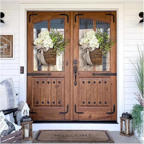 Manutox Hydrangea Door Wreath Basket Decor