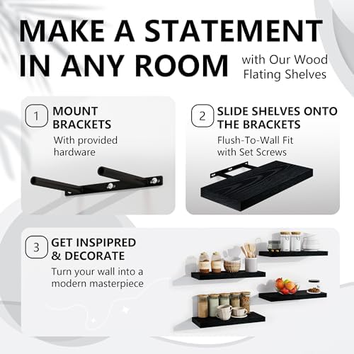 Invisible Bracket Floating Shelves for Wall