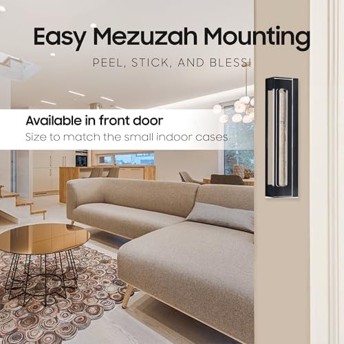 AS Mezuzah Acrylic Case for Door - Black 7 Inches