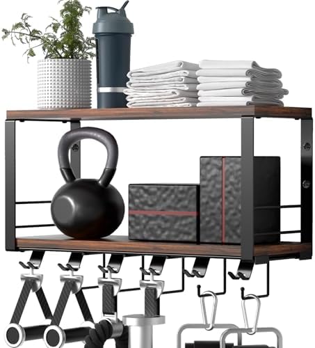 TJ MOREE 2 Tier Floating Shelf for Home Gym Storage