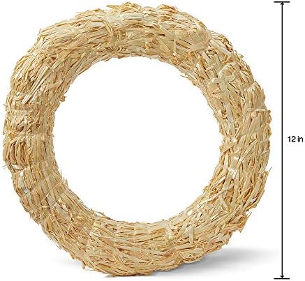 FloraCraft 12 Inch Natural Straw Wreath