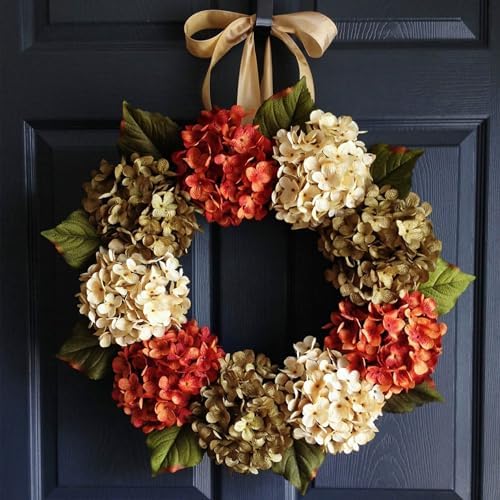 20 Inch Autumn Door Wreath with Leaves and Berries