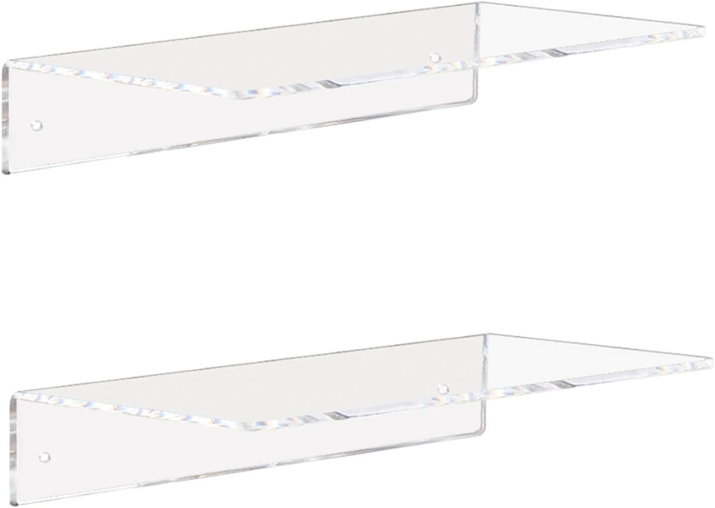 Weiai Clear Acrylic Shelves 12 Inch Set of 2