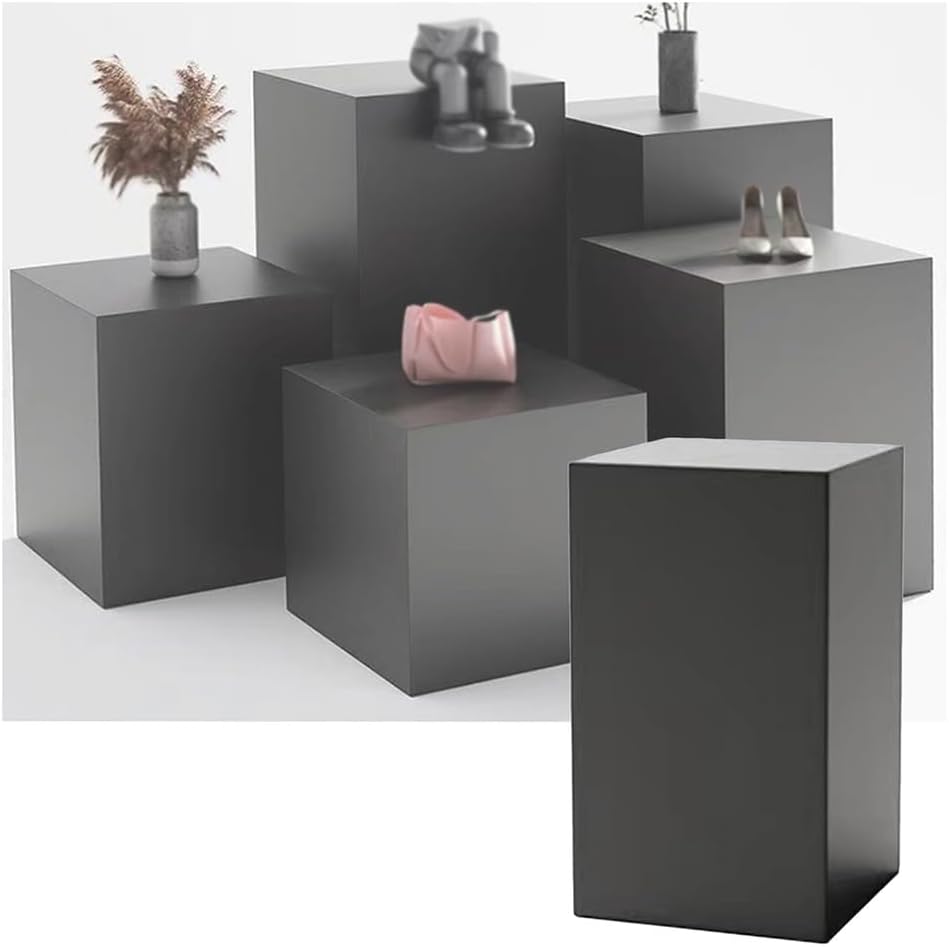 Black Square Pedestal Display Stand 30x30x30cm