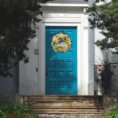 Generic Sunflower Front Door Wreath for All Seasons