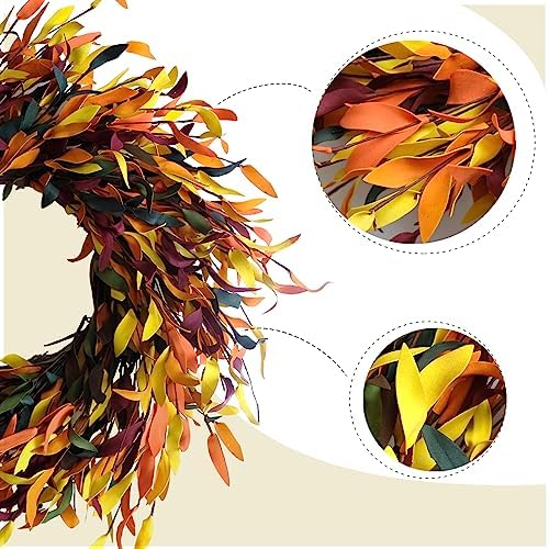 Bibelot Fall Leaf Wreath 20 Inch Autumn Decor
