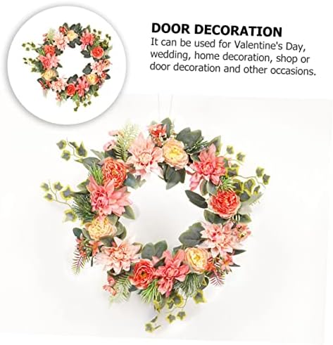 Eringogo Artificial Flower Garland Door Decor Spring Wreath