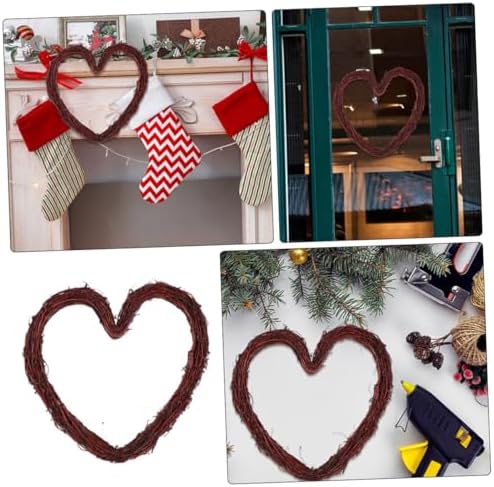 Heart Shaped Rattan Wreath Frame DIY Hanging Decor