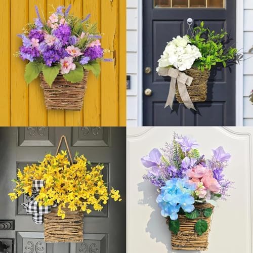 Manutox Hydrangea Door Wreath Basket Decor
