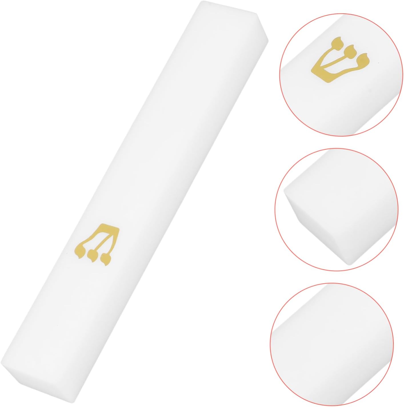LIFKOME White Frame Resin Mezuzah Door Decor