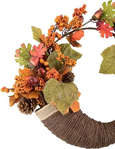Northlight 20 Inch Autumn Decor Cornucopia Wreath