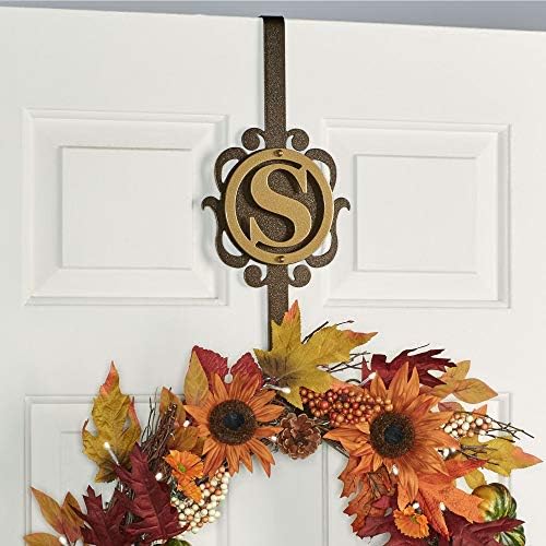 Touch of Class Overture Metal Monogram Wreath Hanger Gold Bronze
