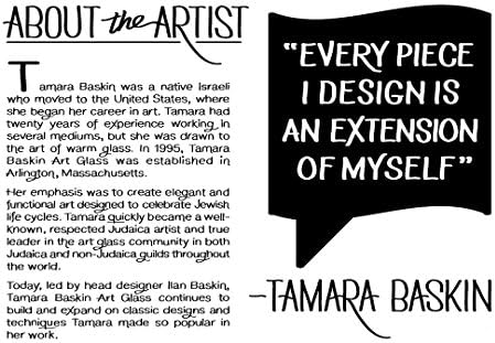 Tamara Baskin Art Glass Sparkling Jewel Tone Mezuzah Gloss Black