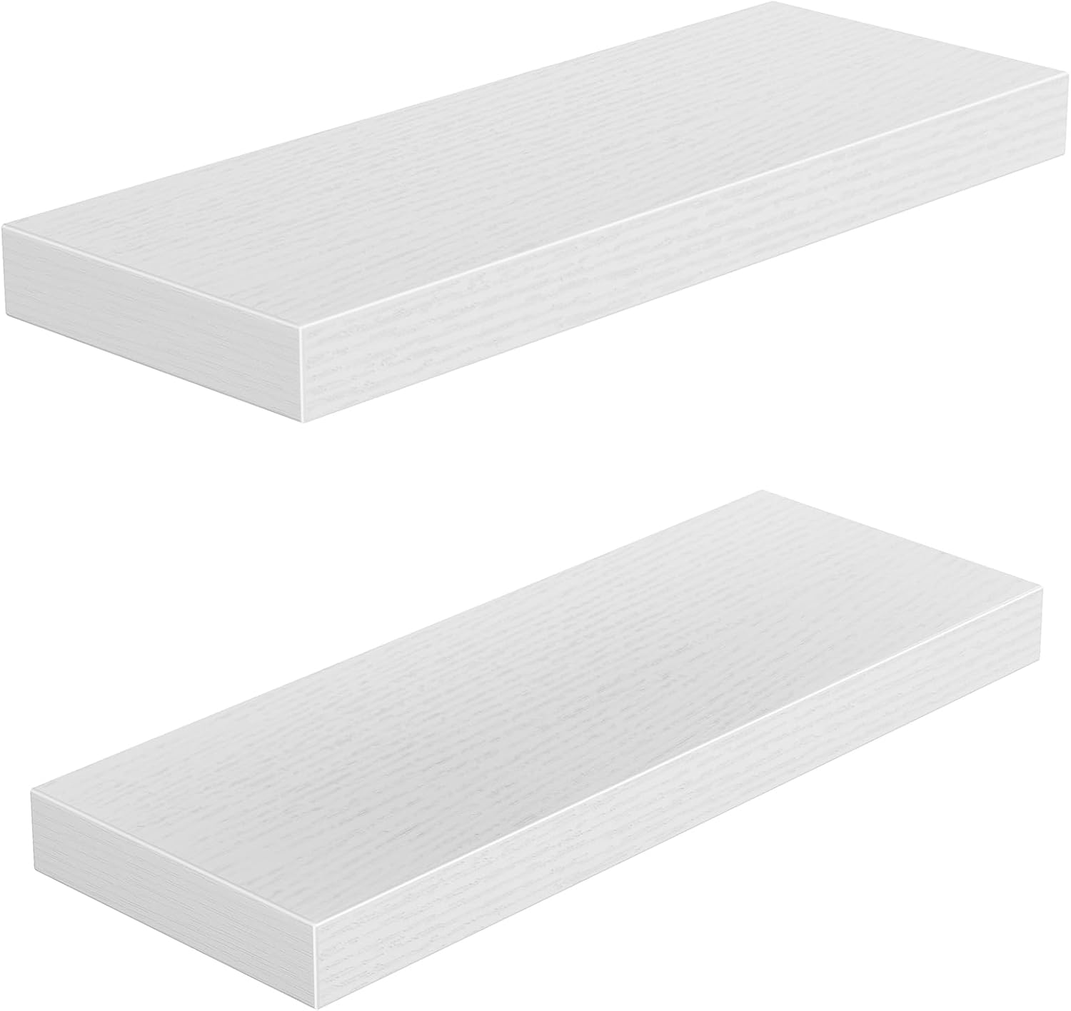 Amada Floating Shelves Wall Mounted Set of 2 White 15x7 Inch