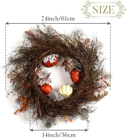 Valery Madelyn 24 Inch Eucalyptus Wreath with Lights