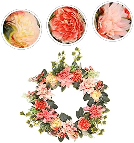 Eringogo Artificial Flower Garland Door Decor Spring Wreath