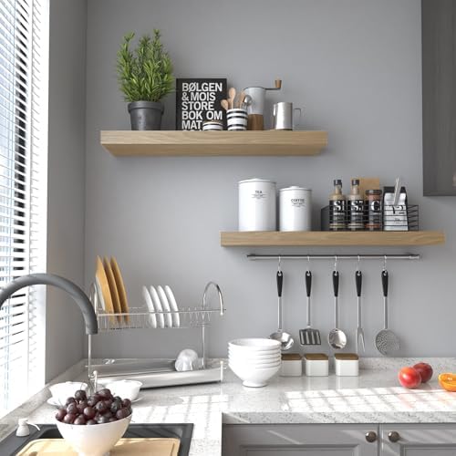 PopiShelves Floating Wall Shelves Set of 2