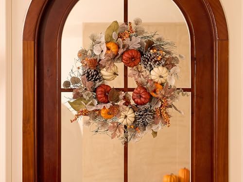 Valery Madelyn 24 Inch Eucalyptus Wreath with Lights