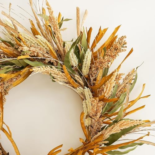 Hometrance Fall Harvest Wreath for Front Door