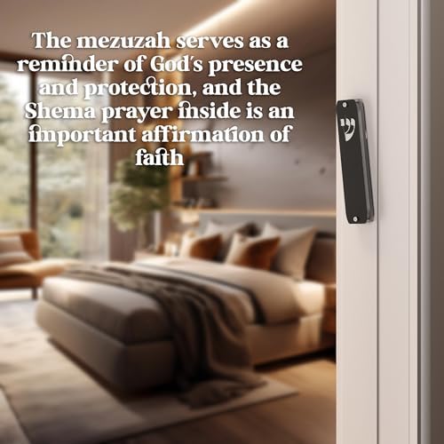 TYLDUM Mezuzah Case Clear Black with Silver