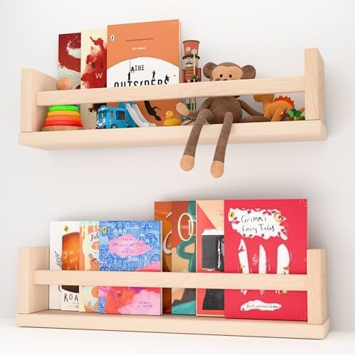 Floating Shelves 2 Pack 16 Inch Rustic Wood Wall Shelves