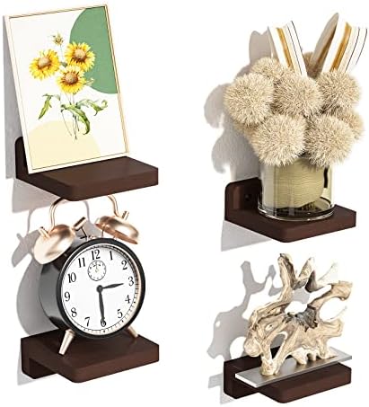 SRIWATANA 4-Pack Mini Floating Shelves for Home Decor