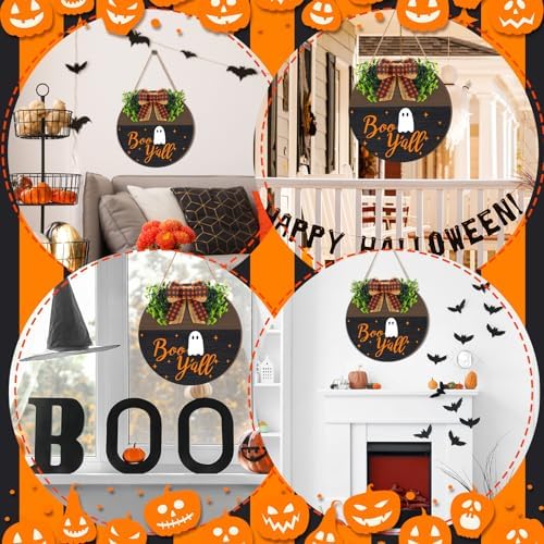 Halloween Wooden Ghost Sign Front Door Decor
