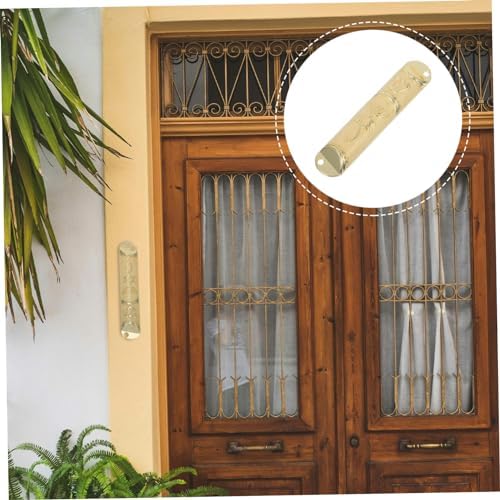 Garneck Religious Mezuzah Door Deco Metal Scroll Plaque