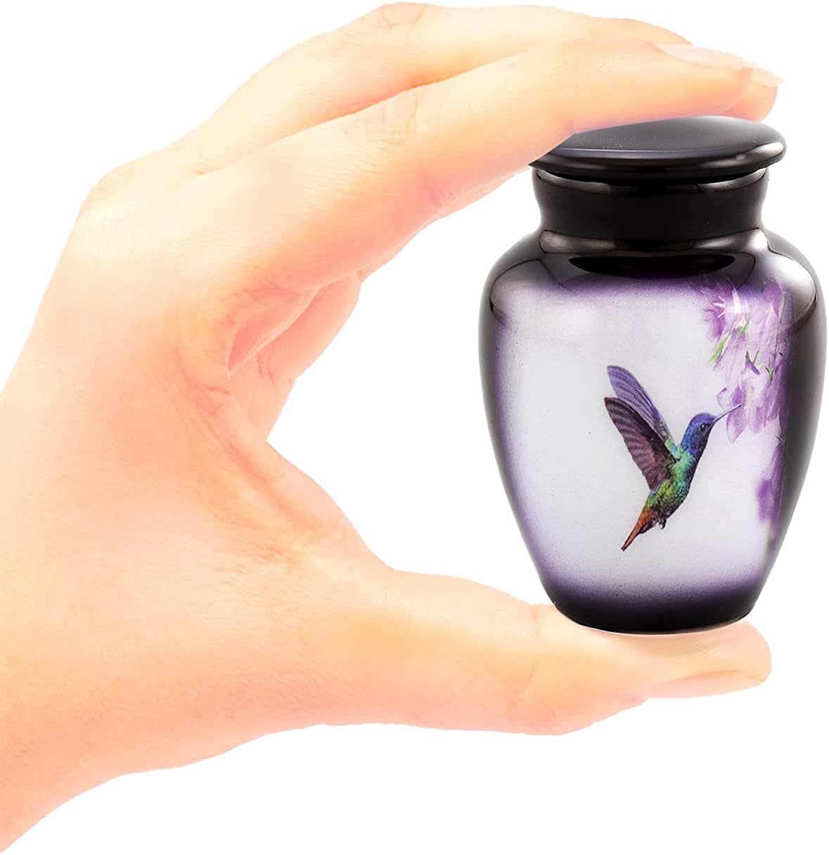 Hummingbird Mini Keepsake Urn Purple Cremation Urn