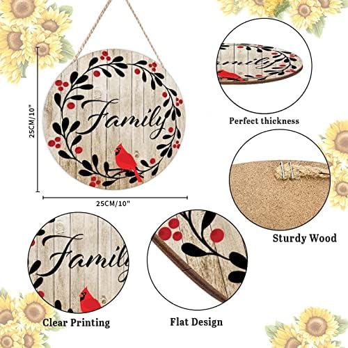 Farmhouse Door Wreath with Red Birds and Memorial Quote