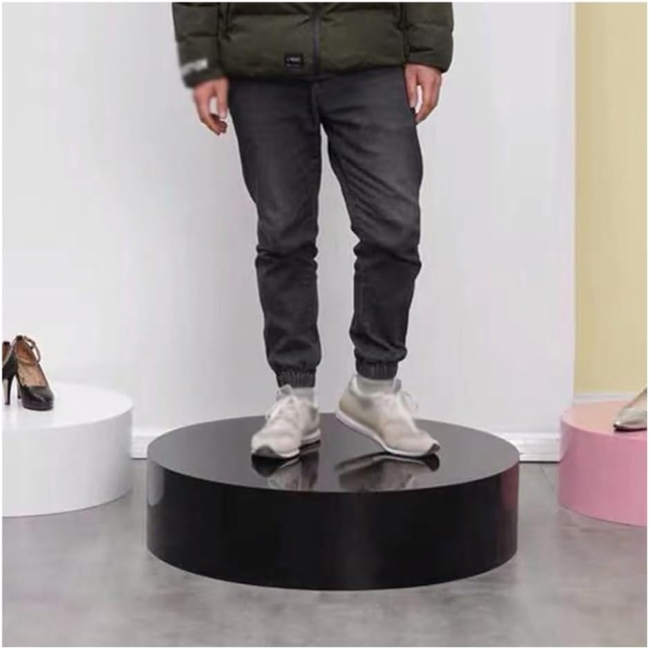 Round Display Pedestal Stand for Events Black Plinth Base 158x118in