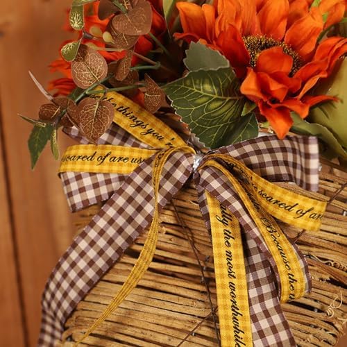 Belupai Fall Door Wreath Decor with Sunflowers and Berries