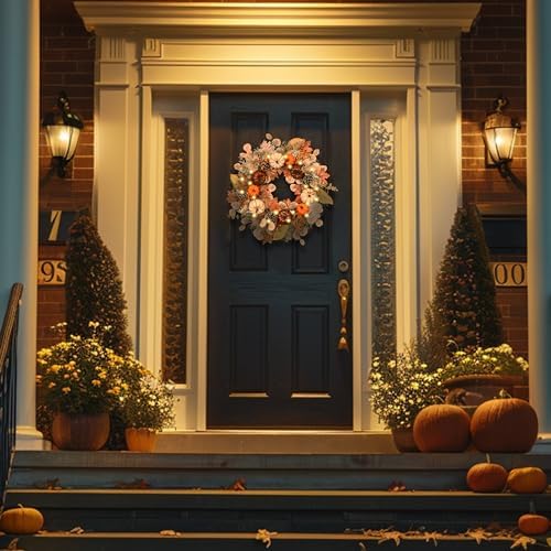 Valery Madelyn 24 Inch Eucalyptus Wreath with Lights