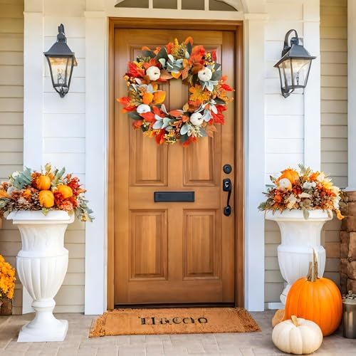 Waipfaru Fall Wreath for Front Door 22 Inches