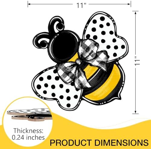 Deroro Bumble Bee Front Door Wreath Decor