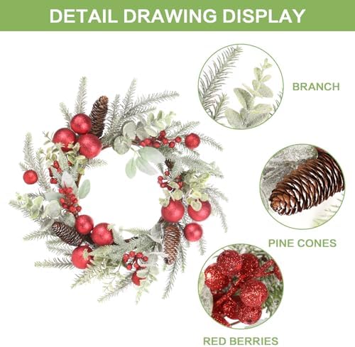 Super Holiday 20 Inch Red Christmas Wreath